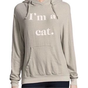 Wildfox RARE I’m a cat Gray Hoodie with Cat Ears